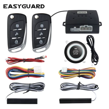 

EASYGUARD Car security alarm system with PKE passive keyless entry remote engine start keyless go push button start 12V(6 pcs)