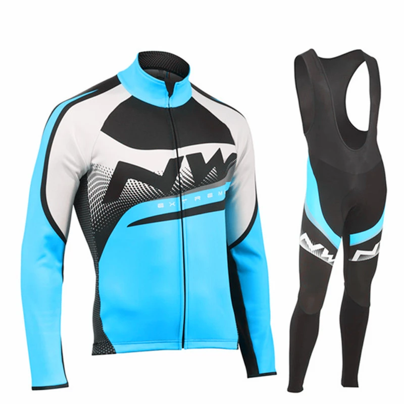 Northwave теплая зимняя флисовая одежда для велоспорта Мужская Джерси костюм для прогулок верховой езды на велосипеде MTB Одежда комбинезон набор NW - Цвет: Pic Color4