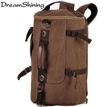 Dreamshining 2016 Grande Capacité Homme Voyage Sac Alpinisme Sac À Dos Hommes Sacs Toile Seau Sac À Bandoulière