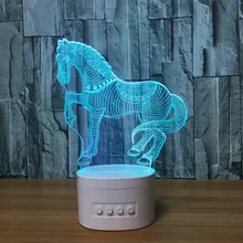 3D ночные светильники шланг форма Bluetooth динамик музыкальная лампа 5 цветов изменить акриловая атмосферная Настольная лампа для детского подарка