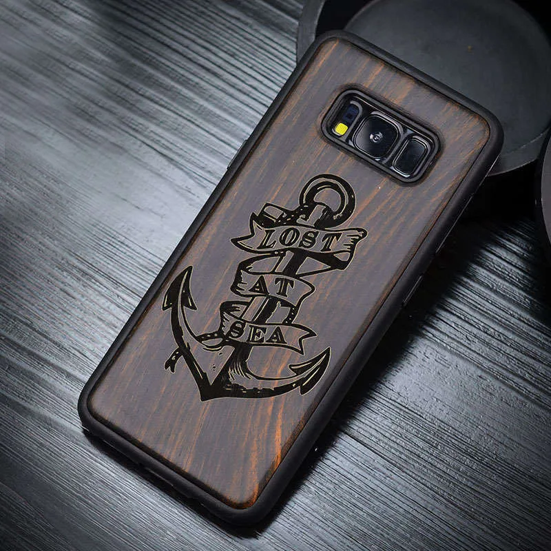 Оригинальный чехол Apises s9 Plus черный из эбенового дерева для Samsung galaxy s8 plus + note 8