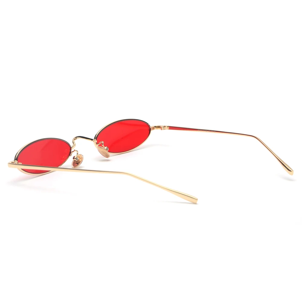 Kachawoo, Ретро стиль, маленькая оправа, солнцезащитные очки для мужчин, овальная металлическая оправа, золотой красный цвет, мужские ретро очки, для женщин,, uv400