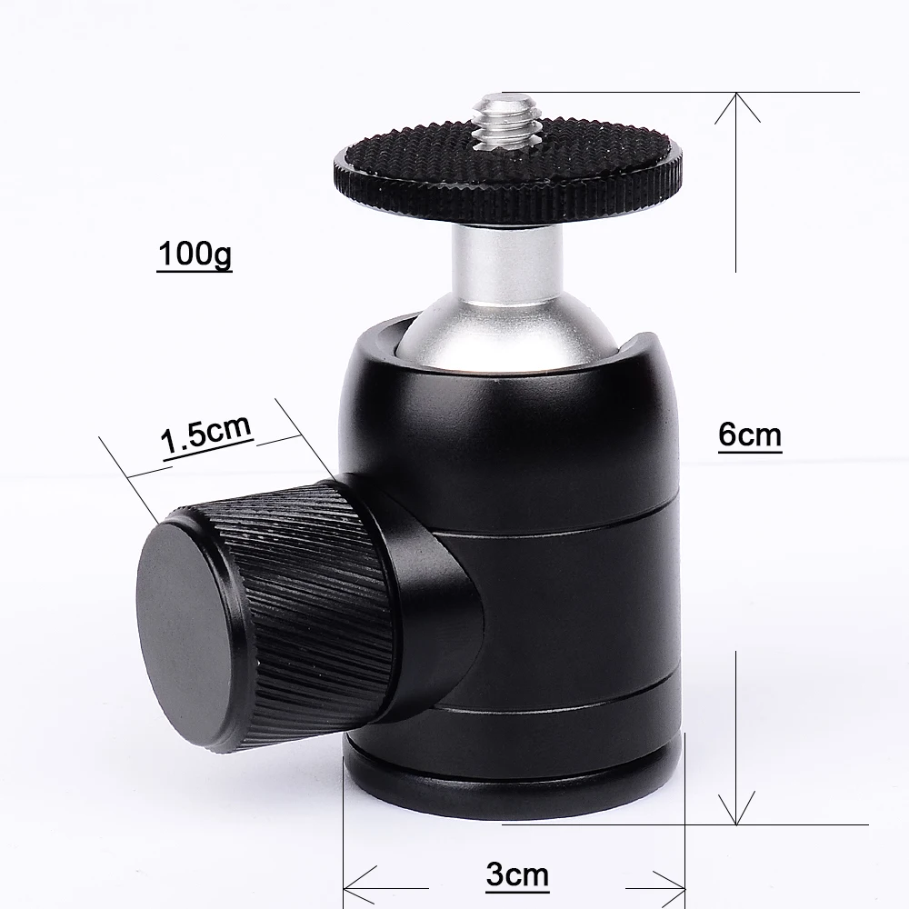 SETTO-S30-Aluminum-Alloy-Tripod-ballhead-Mini-Ball-Head-For-Benro-Manfrotto-Table-Tripod-for-Led (3)