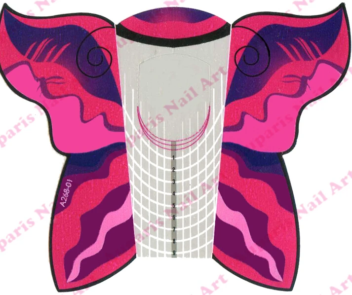

500 Nail Art Form Sticker Self-adhesive Extension Guide Acrylic Tips UV Gel 41B 500pcs/Roll Butterfly