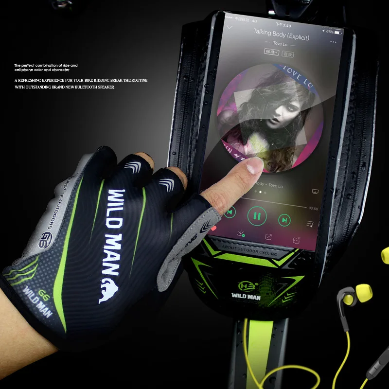 Clearance WILD MAN Bike Top Tube Front Head Frame Bag Rainproof MTB Cycling Cell Phone Touch Screen Bag Pannier Bicycle Accessories 1