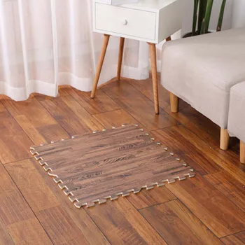 

1pc Soft Wood Grain Play Mat EVA Foam puzzle crawling mat Imitation playmat waterproof rug for kids living room 30x30cm