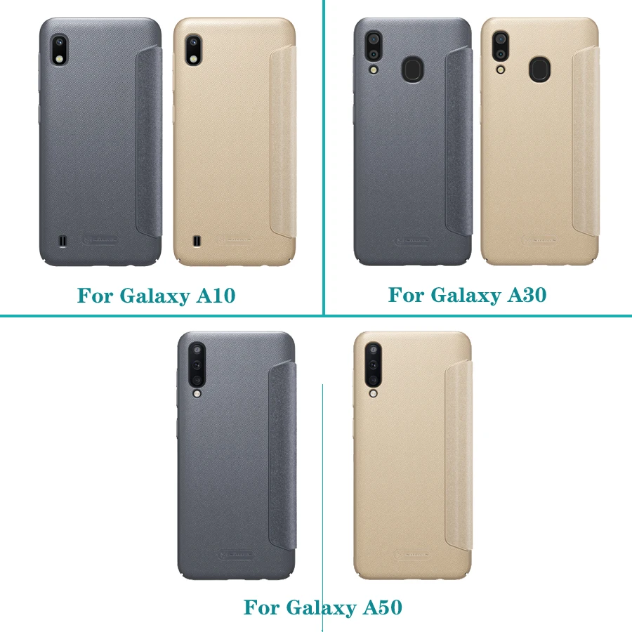 Для samsung Galaxy A50 A50S A30S A30 A10 флип-чехол NILLKIN блестящий тонкий флип-чехол из искусственной кожи чехол для телефона samsung A50
