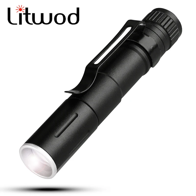 

Litwdo Z90 LED Mini Flashlight Portable Penlight Torch Pocket Light Waterproof Lantern AAA Battery Powerful Led For Hunting