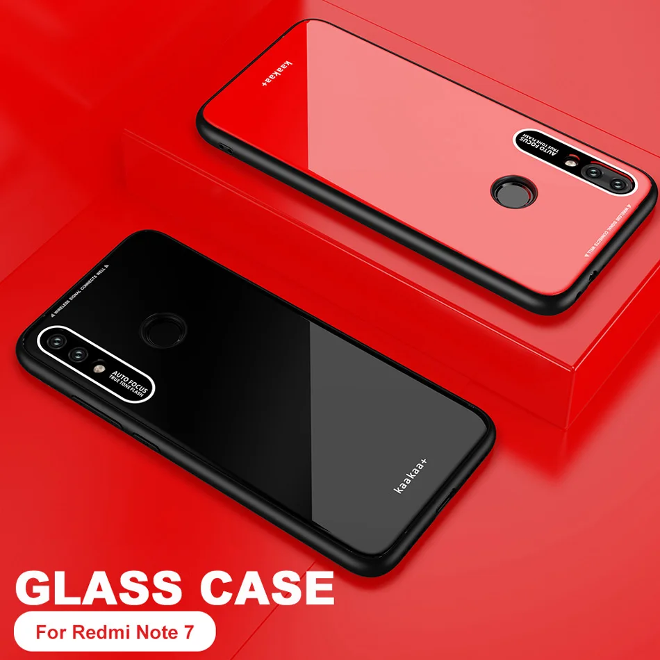 

Redmi 7 Leica Lens Tempered Glass Case For Xiaomi Redmi Note 7 Luxury Glitter Silicone TPU Frame Hard Full Back Case for Redmi 7