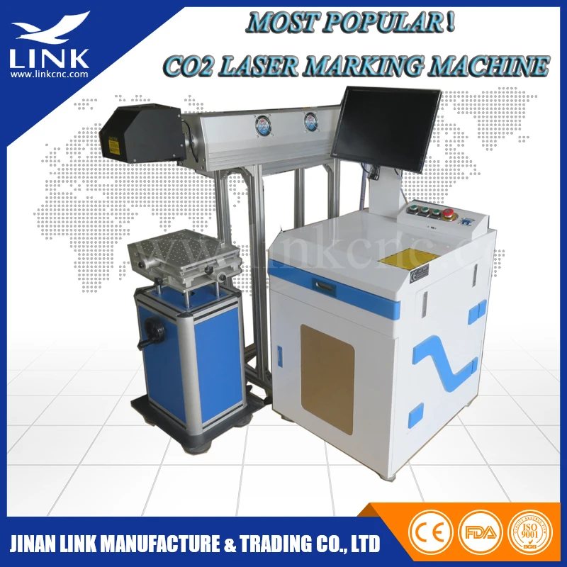 Самый популярный лазерный принтер CO2 cnc для пластика/кожи/керамики/этикеток|for