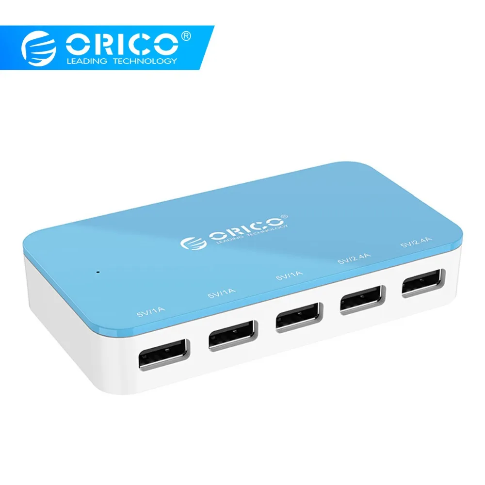 

ORICO CSP-5U Mobile Phone Charger 5 Ports USB Desktop Charger Universal Smart Charging Charger for Xiaomiwei Huawei Samsung