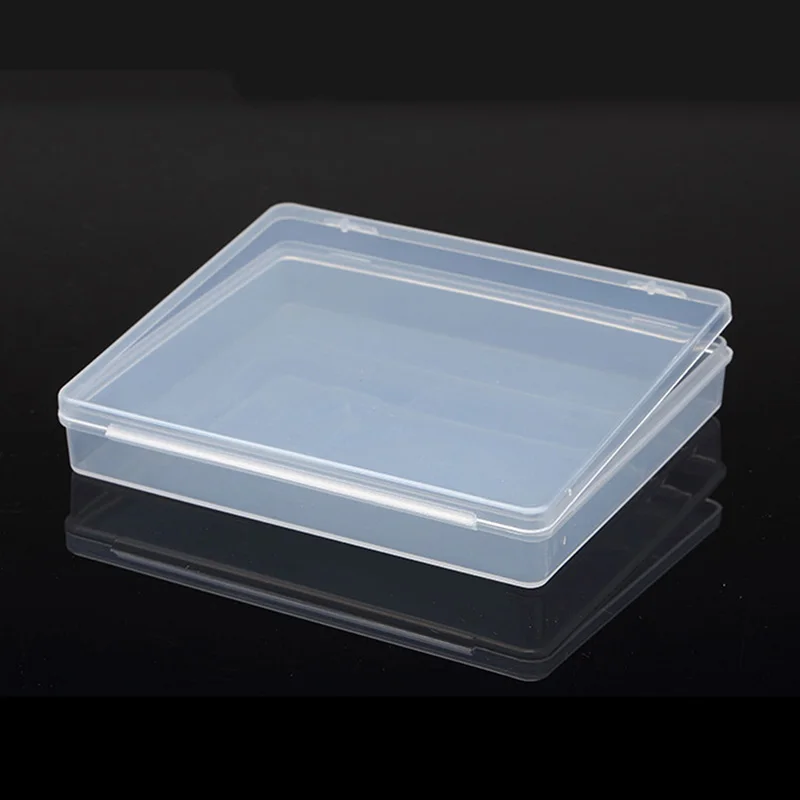 Transparent Lid Mini Flat Plastic Box For Storage Small Tools Parts