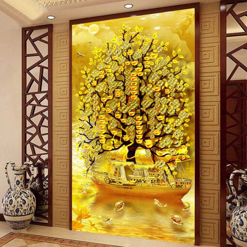 YOUMANCustom Photo Wallpaper 3D Entrance Hallway 3D Embossed Mural