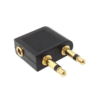 

CYSM 90 Degree Right Angled 3.5mm 1/8 Stereo Female Mini Jack to 2 Male RCA Audio Y Type Plug Adapter