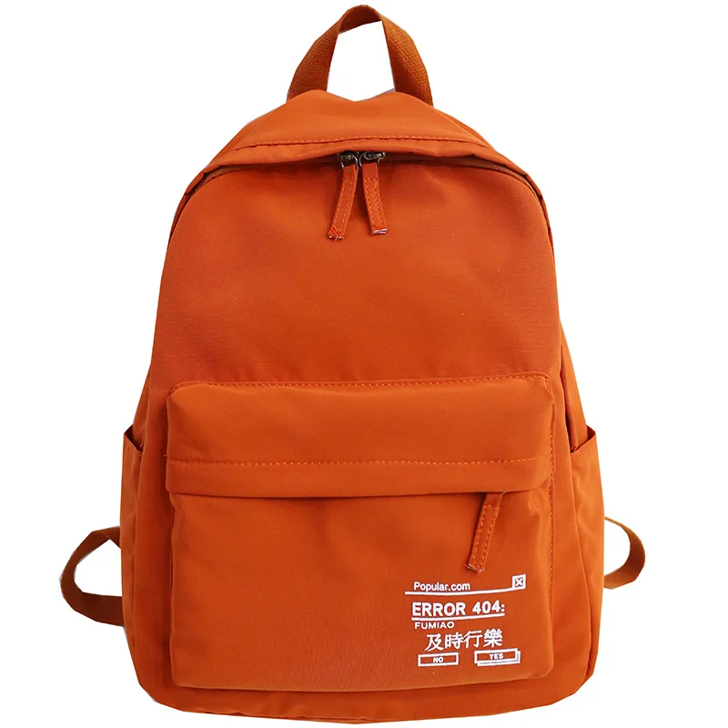 Женский студенческий милый рюкзак, женские модные школьные сумки для девочек-подростков, кавайные Водонепроницаемые рюкзаки, нейлоновый принт, книга, женская сумка, книга - Цвет: orange