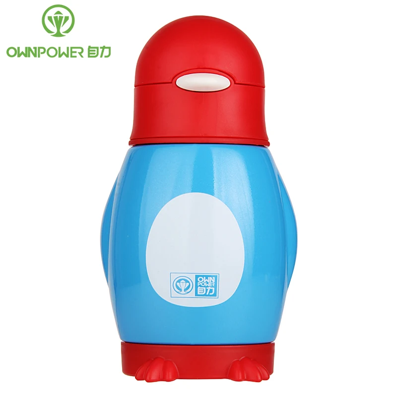 OWNPOWER 350ml Straw Vacuum Flasks Children Cute Thermoses Sports