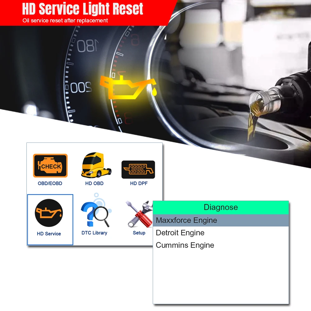 obd сканер automotriz для авто V500 портативный CR-HD считыватель кодов Диагностика авто инструмент авто и грузовик Автосканер