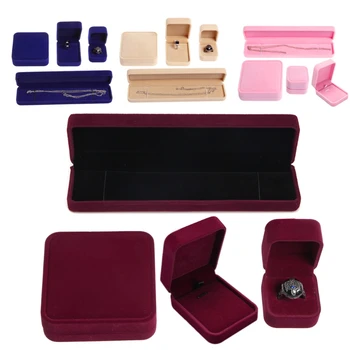 

1Pcs Jewelry Ring Earring Necklace Bracelet Storage Box Organizer Display Case