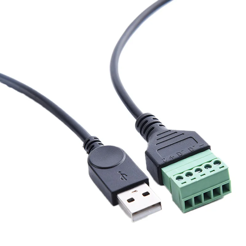 Micro 5 Pin 2,0 USB штекер до 5 Pin винт с экранированной пайки клемма разъем адаптера кабельный провод