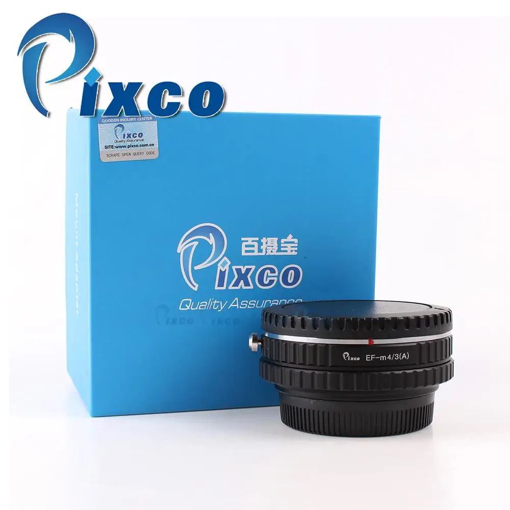 Pixco Adjustable Aperture Focal Reducer Speed Booster Suit For Canon EF EO S to Micro Four Thirds GH4 GM1 E-M10 E-P5