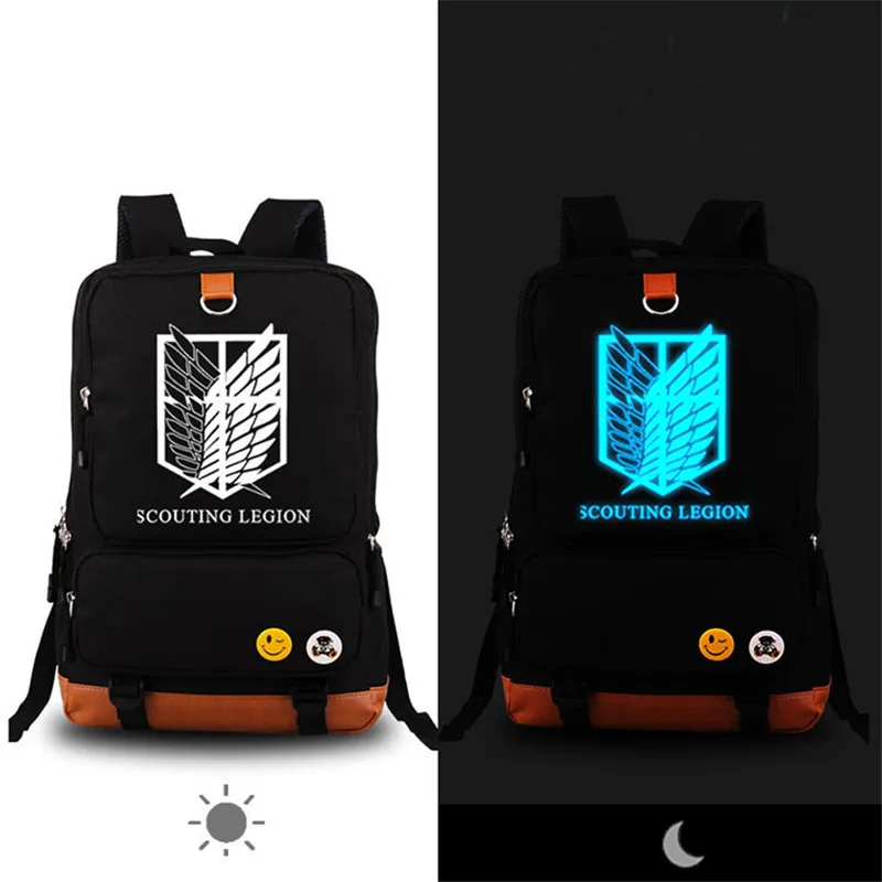 Goede Anime Aanval op Titan Scouting Legioen Denim Canvas Vrouwen Afdrukken Rugzak Mode Schooltassen voor Tieners Mochila Feminina