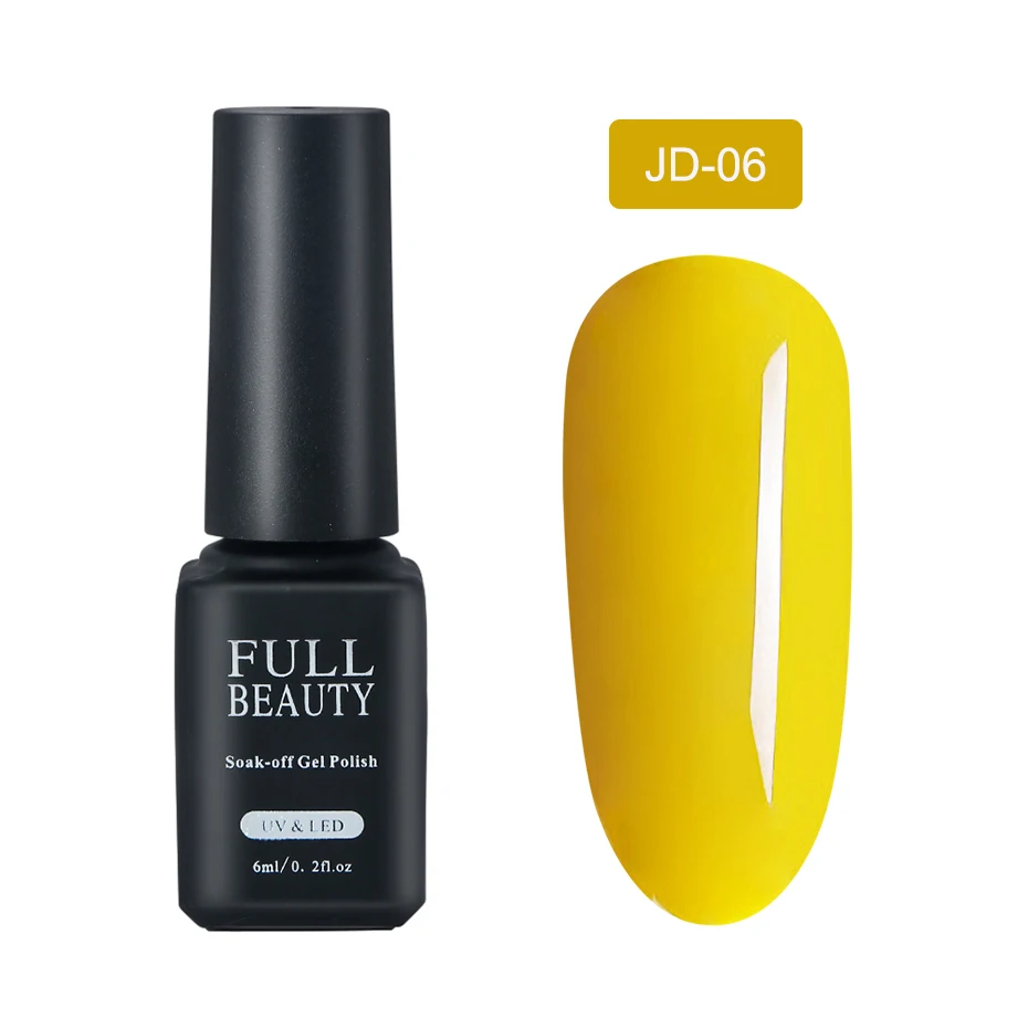 6ml New UV Nail Gel Varnish Lacquer Hybrid Red Black White Pure Color Soak Off Polish Gel Paint Base Top Coat Manicure LAJD01-06 (13)