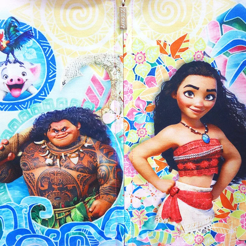 Moana/пальто для девочек; куртка на молнии; детская одежда; костюм Моаны; одежда для маленьких девочек; Осенняя верхняя одежда; повседневный костюм