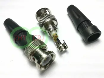 

100pcs BNC male Plug male pin Cables Soldering Iron Plastic tail CONNECTOR RG59