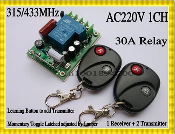 

AC220V 30A Relay Receiver Transmitter LED Lamp Lights Lighting Remote Controller Switches High Load Current Remote Switch315/433