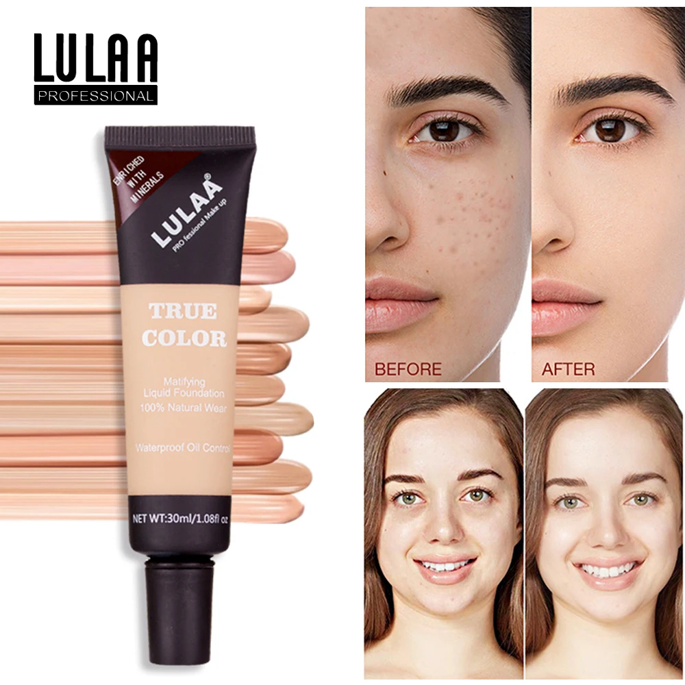 

LULAA Face Makeup Base Liquid Concealer 6 Colors Cosmetic Cover Cream of of the Skin Blemish Face Eye Concealer Primer