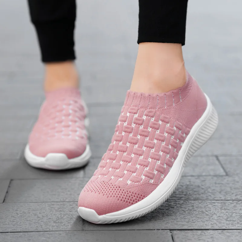 Fashion Casual Shoes Woman Comfortable Breathable Mesh Soft Sole Female Platform Sneakers Women Chaussure Femme Basket 42 | Обувь