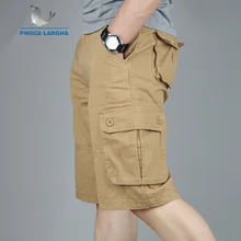 Для мужчин, Цвет шорты-карго мешковатые мульти карман военных молнии Бриджи Короткие штаны Для мужчин s тактические шорты мужской плюс Размеры