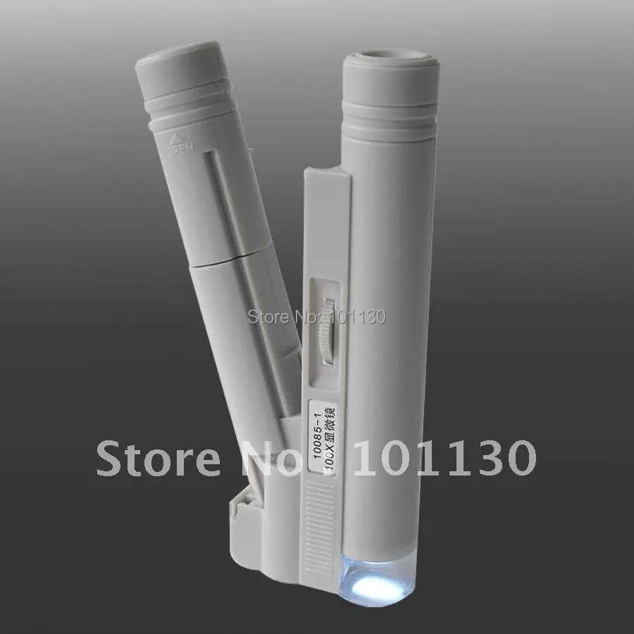 

100x Pocket MIcroscope with LED Light Source and Reading Illuminant Magnifier with scale 1DIV/0.02mm MG10085-1