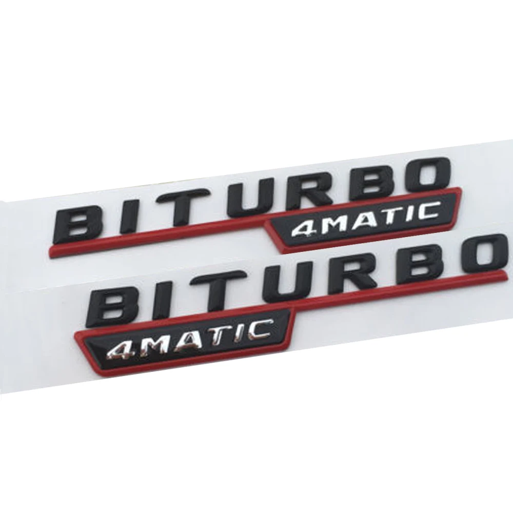 Эмблема TURBO BITURBO 4matic для Mercedes Benz AMG ML GLK 3D наклейка на багажник задние хромированные