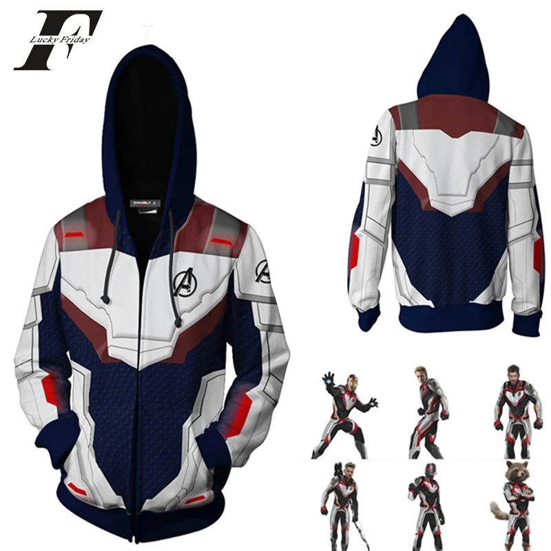

Avengers Endgame Quantum Realm 3d Cosplay Costume hoodie Sweatshirt Avengers End game superhero Captain America Iron Man clothes