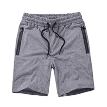 Лето бренд высокое качество Повседневное х/б мужские Шорты однотонные, до колена; удобные короткие S-3XL