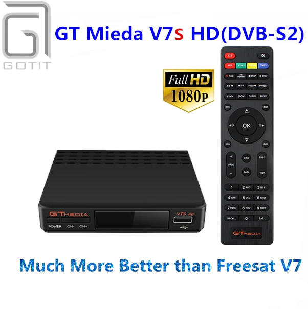 

GOTiT GT Mieda V7S Satellite Receptor Receiver HD 1080P 3G Youtube CCcam Newcamd PowerVu Supported Set Top box