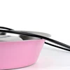 4 Colors Stainless Steel Dog Bowls,Lovely Pet Food Water Drink Dishes Feeder For Cat Puppy Dog 6