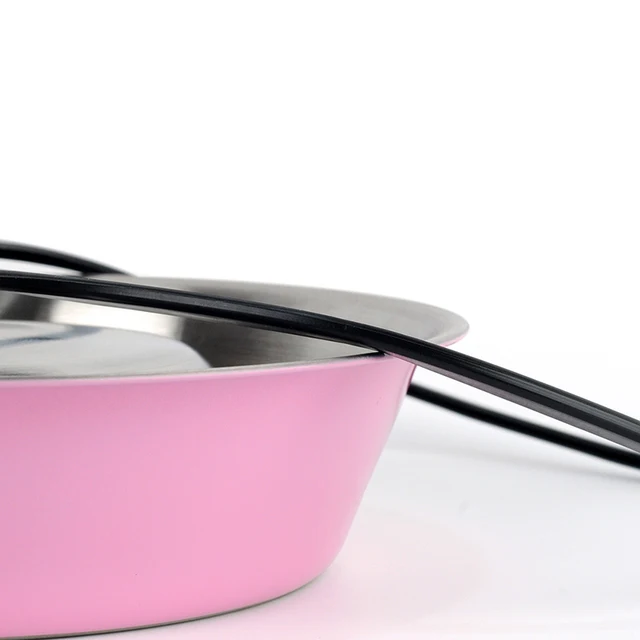 4 Colors Stainless Steel Dog Bowls,Lovely Pet Food Water Drink Dishes Feeder For Cat Puppy Dog 6