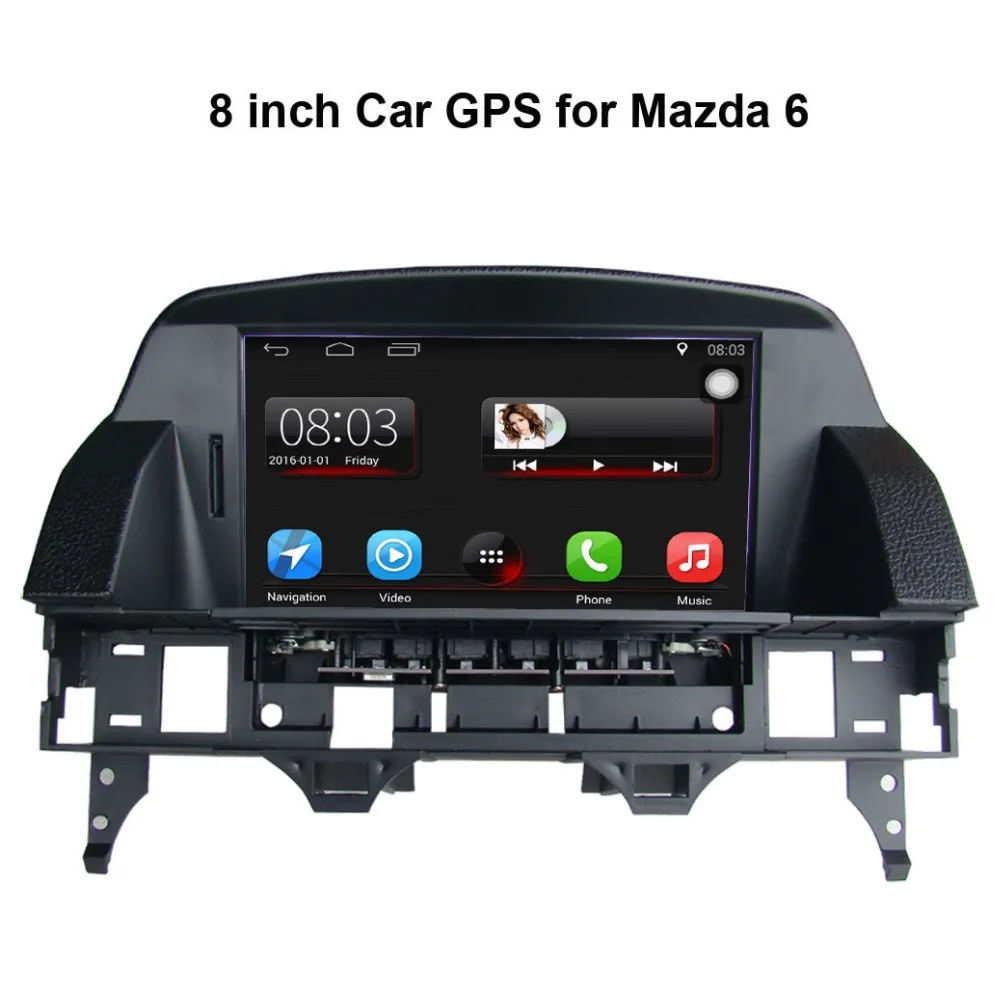 Excellent 8 inch Android 7.1 Car GPS Navigation for Mazda 6 Car Radio Video Player Support WiFi Intelligent mobile phone Mirror-link 2