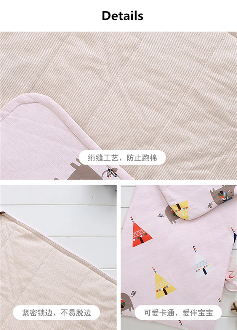 Осень постельное белье для новорожденных малышей одеяло Двуслойное Цветной хлопковая детская пеленка конверт для Обёрточная бумага чехол