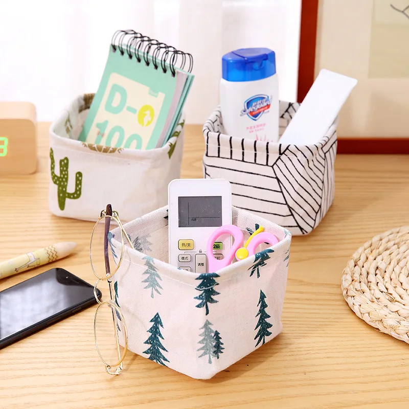 

Foldable Storage Bin Basket Waterproof Linen Storage BinsOffice Bedroom For Makeup Book Baby Toy Nursery Home Organizer Storage