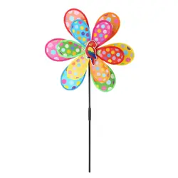 Ветряная мельница детей игрушки Точки Двойной Слои Двор садовый декор красочные на открытом воздухе Spinner