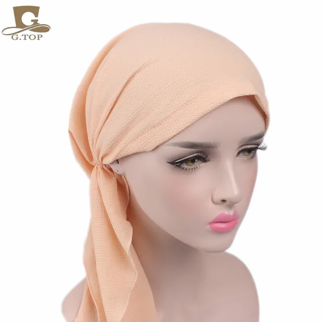 Aliexpress.com : Buy New women pre tie head Scarf Chemo Hat Turban Pre ...