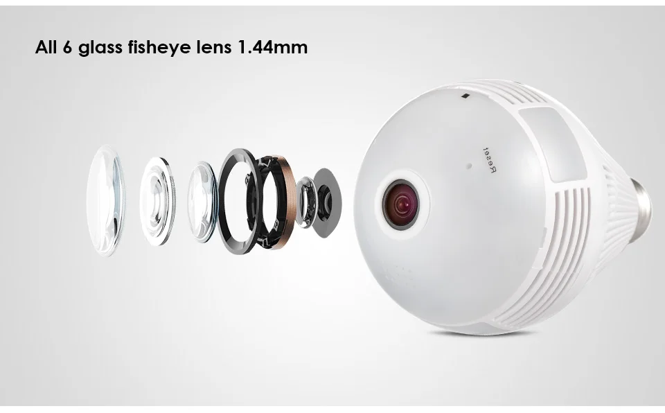 KERUI 960 P WiFi Беспроводной домашней безопасности Fisheye лампы панорамный Камера свет LampSurveillance 360 градусов IP Камера