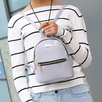 

bag for women 2018 Women Leather Backpack School Rucksack College Shoulder Satchel Travel Bag schoudertas