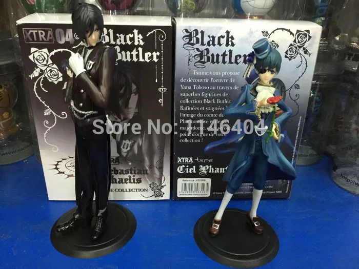 Аниме Черный дворецкий Phantomhive Kuroshitsuji Ciel и Sebastian ПВХ фигурки коллекционные игрушки