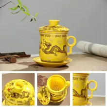 Горячая 11 видов стилей Цзиндэчжэнь керамический чайный сервиз синий и белый фарфор четыре части набор с крышкой фильтр для чашки чая