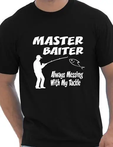 Master Baiter забавная футболка Fishinger Грубая мужская размер S XXXL крутая Повседневная