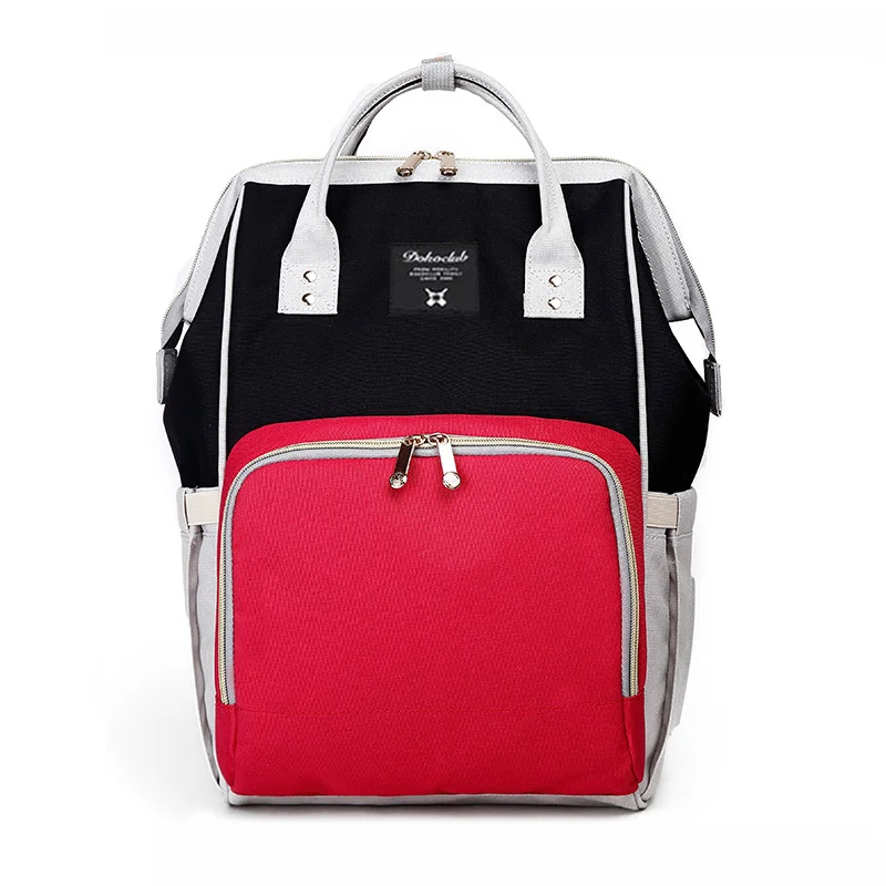 Сумка для детских подгузников, рюкзак для мам, большая вместительность, сумки для пеленания, водонепроницаемая влажная сумка для коляски - Цвет: H